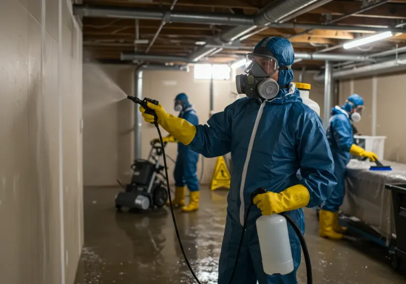 Basement Sanitization and Antimicrobial Treatment process in Black Creek, WI