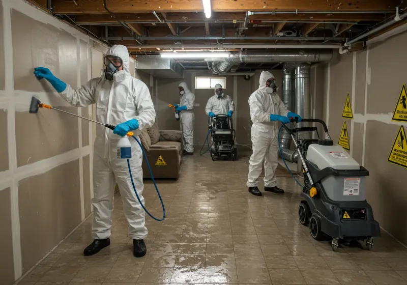 Basement Moisture Removal and Structural Drying process in Black Creek, WI